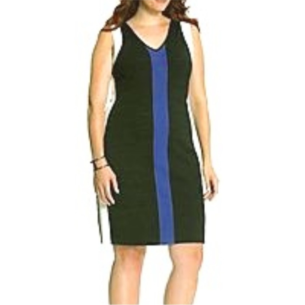 Lane Bryant Colorblock Nylon Bandage Dress